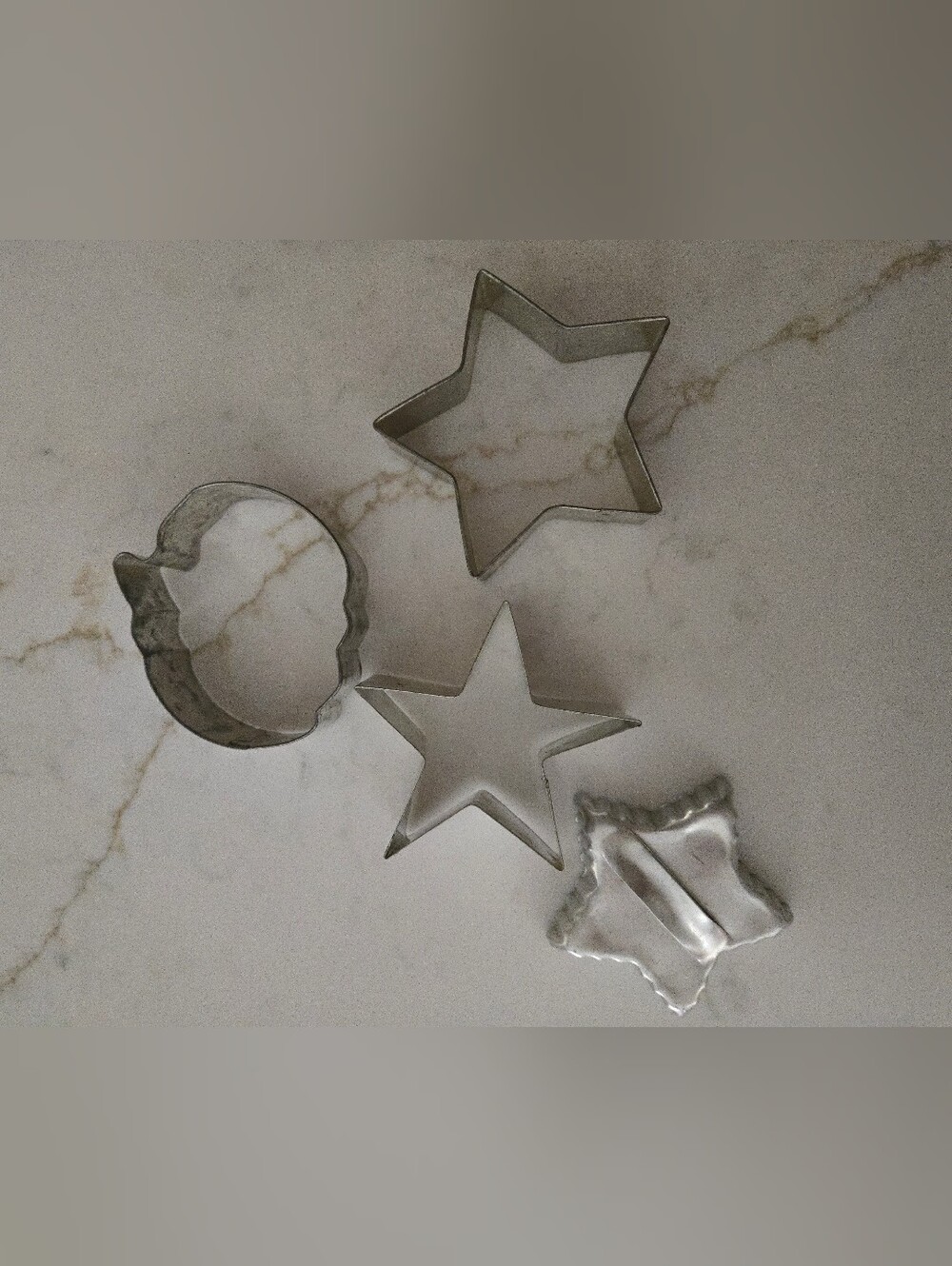 Vintage Set Of 4 Cookie Cutters 3 Stars 1 Pumpkin